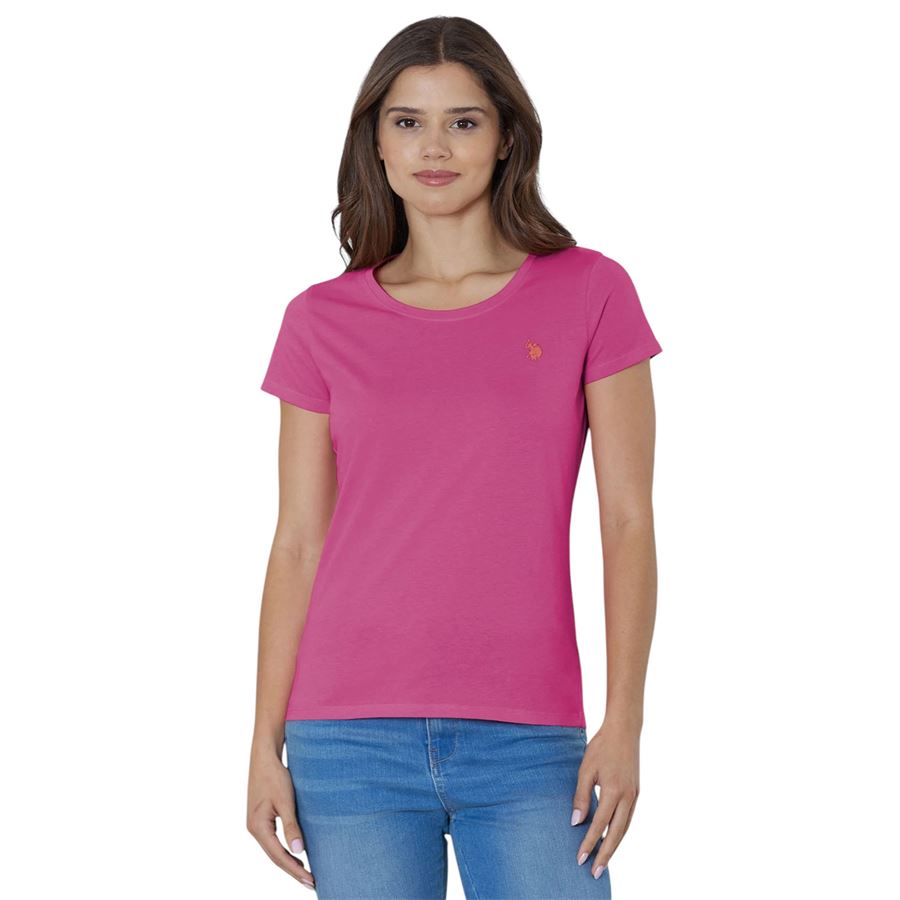Cry T-shirt girocollo a maniche corte in cotone light jersey da donna U.S. Polo Assn | US41354008357